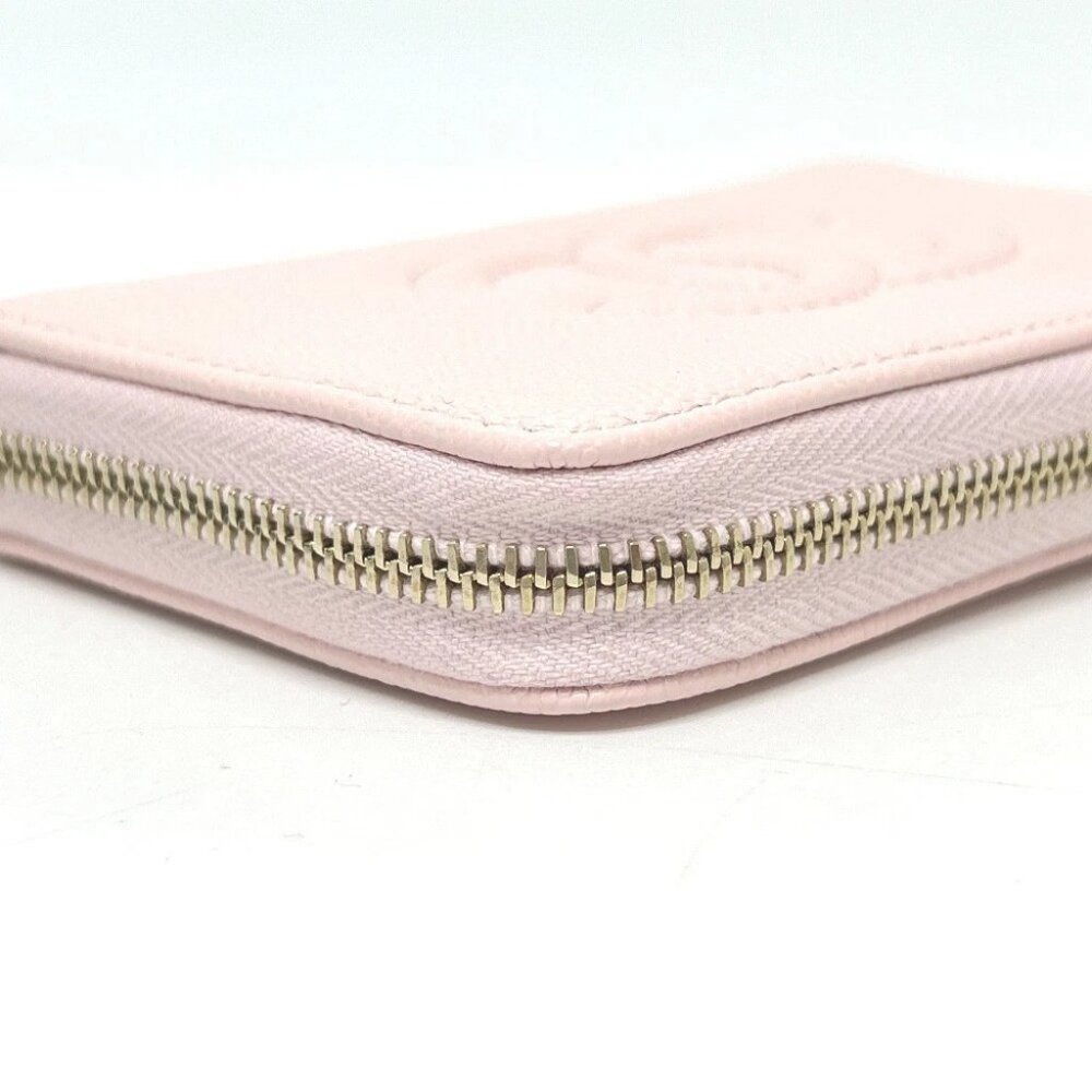 CHANEL AP4658 CC Mark Zip coin purse Long Wallet Caviar Leather pink Unused - Picture 4 of 10